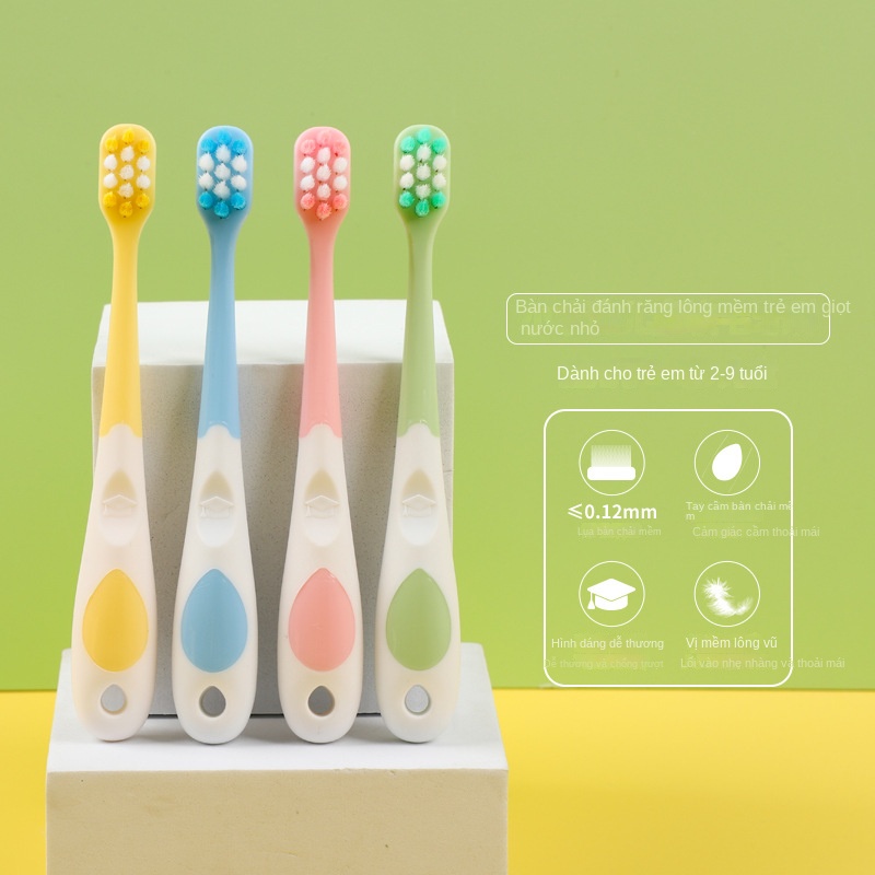 Bàn Chải Đánh Răng Đầu Nhỏ Lông Mềm Cho Bé 3-6 - 12 Tuổi 4tbv