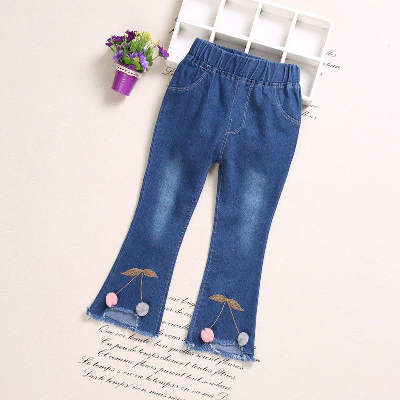 Quần Jean Ôm Phong Cách Hàn Quốc Thời Trang Xuân Thu Mới 2023 Dành Cho Bé Gái
