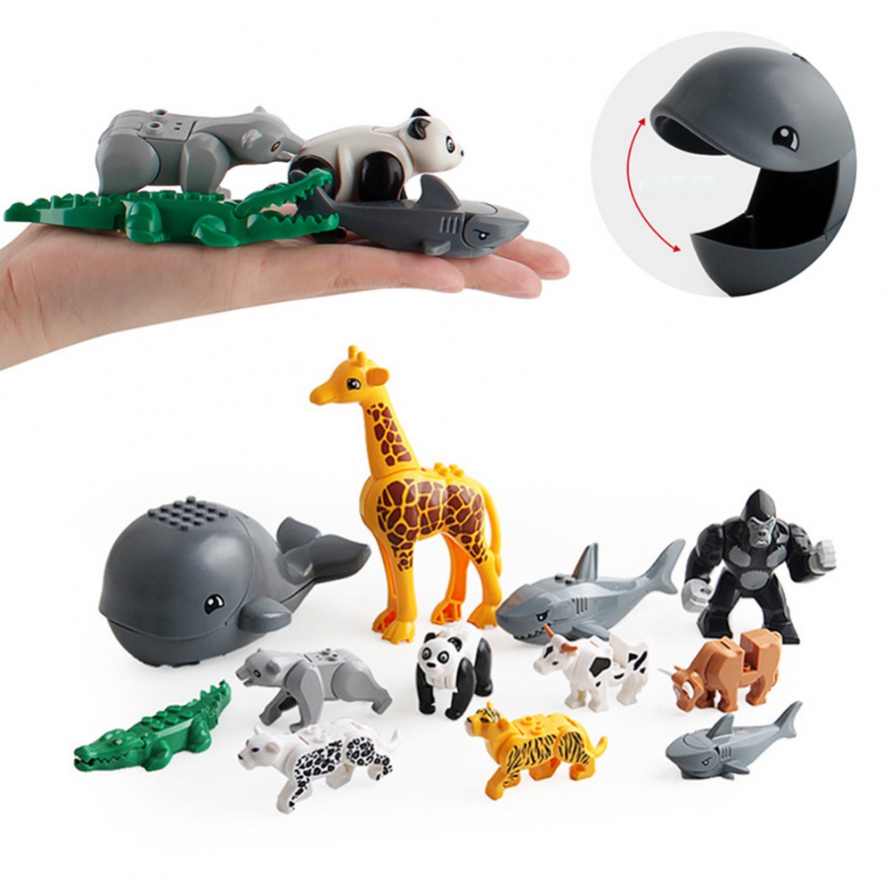 Mô Hình Lego Hình Động Vật Bò Sữa / Cá Sấu Mini Làm Quà Tặng Giáng Sinh