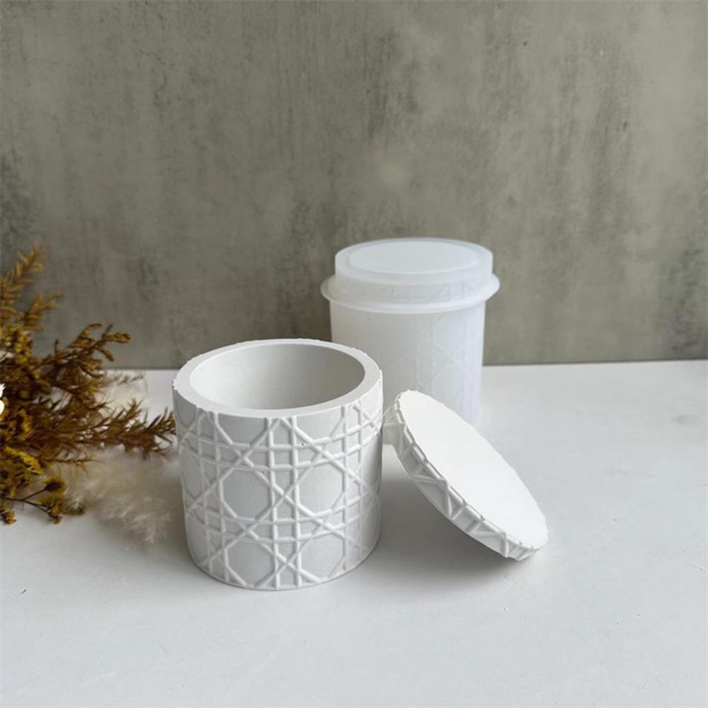 Khuôn silicone Làm Bánh / Kẹo / Xà Phòng Hình Tròn Có Nắp Đậy Tiện Dụng