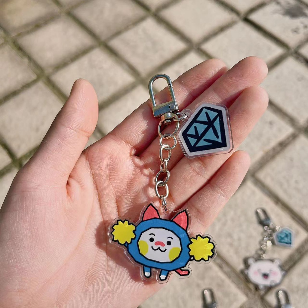 Móc Khóa acrylic Hai Mặt Họa Tiết Hoạt Hình kpop Cuz treasure