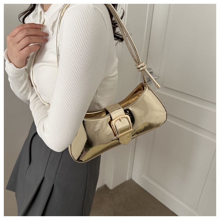 Chic joy Túi Đeo Vai Phiên Bản Hàn Quốc y2k Phiên Bản Đa Năng Cho Nữ Túi Đeo Dưới Cánh Tay Màu Trơn Thời Trang Dành Cho Nữ