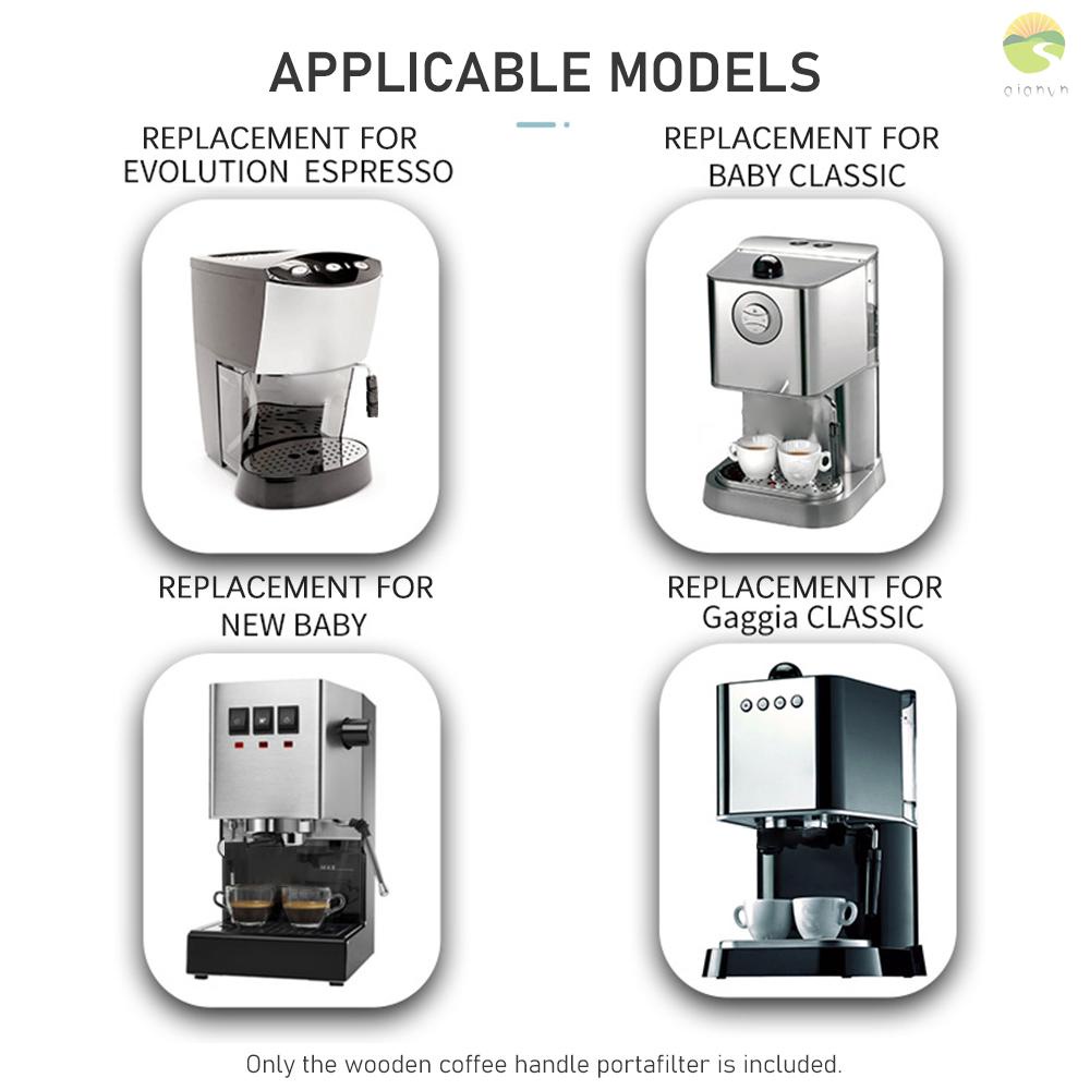 Cốc Lọc Cà Phê 2 Tai 58mm Bằng Nhựa Không Đáy Bằng Thép Không Gỉ Cho gaggia classic evolution Em Bé Mới