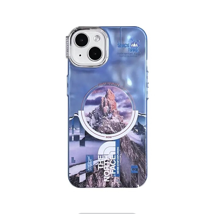 Ốp Điện Thoại acrylic Cứng In Hình Núi Tuyết Cho iphone 11 12 13 14 15 pro max