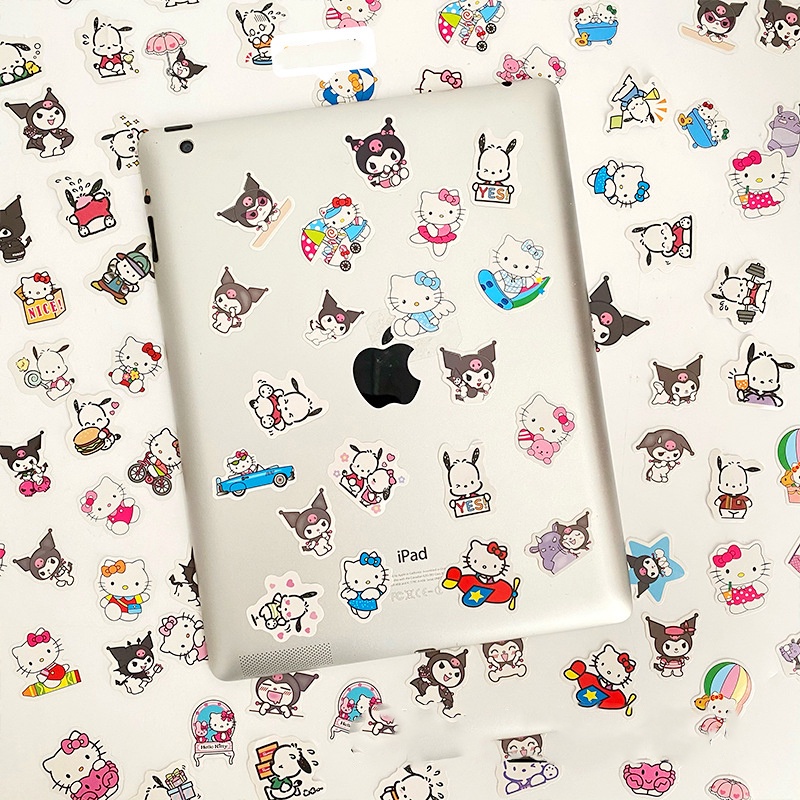 Set 100 sticker Dán Trang Trí diy Hình sanrio melody Dễ Thương