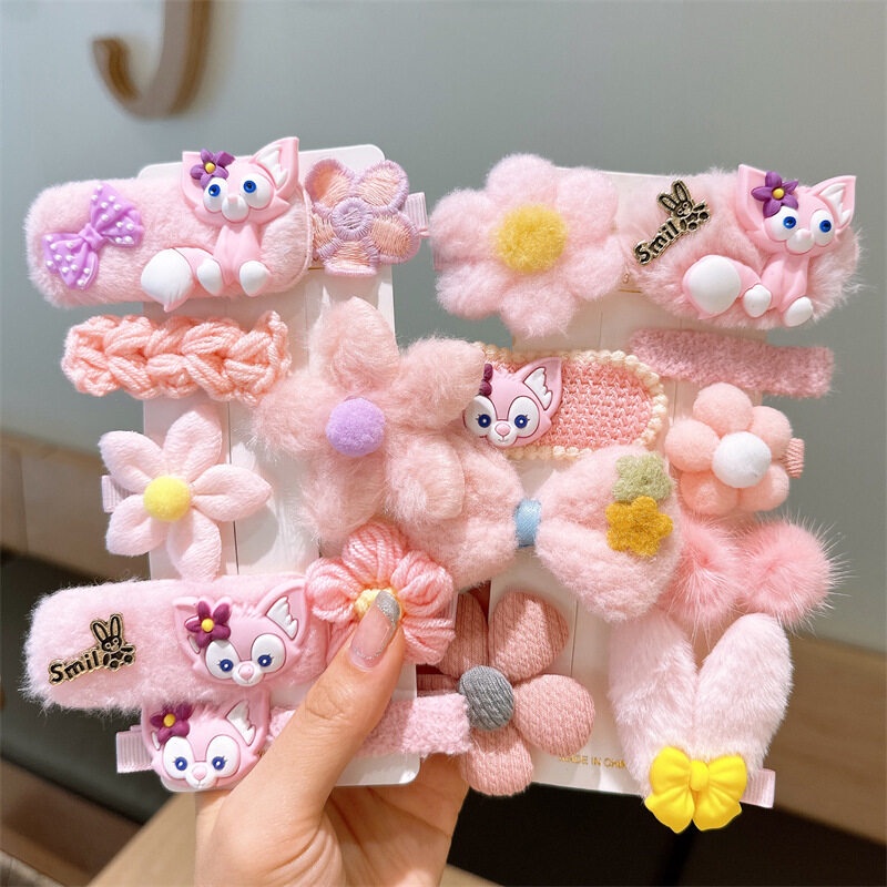 Kẹp Tóc Sang Trọng Lingna Chuông Bowtie Dâu Gấu Bên Barrettes Bộ Nữ Nơ Nút Banger Công Chúa Kẹp Mũ