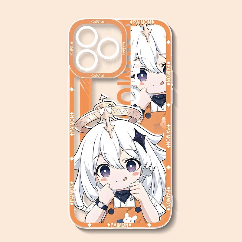 Ốp lưng iphone cạnh vuông Nhân Vật Genshin Impact Beelzebul Paimon 8plus/x/xs/11/12/pro/max/plus/promax