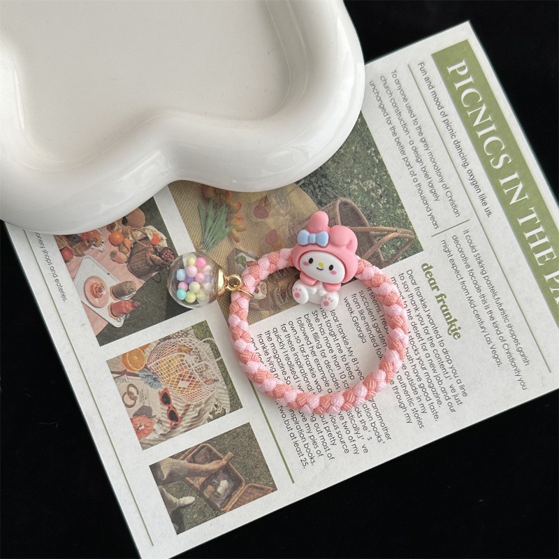 Sanrio Dây Cột Tóc Co Giãn Hình kuromi Hoạt Hình Ngọt Ngào Cho Nữ