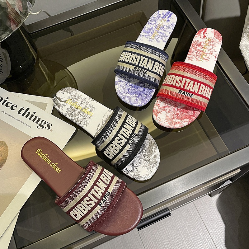 BAILUDAREN.Dép quai ngang  chống trượt thời trang bãi biển xu hướng cho nữ