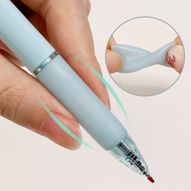 Set 5 Bút Bi Nước Mực Đen Nhanh Khô Ngòi 0.5mm