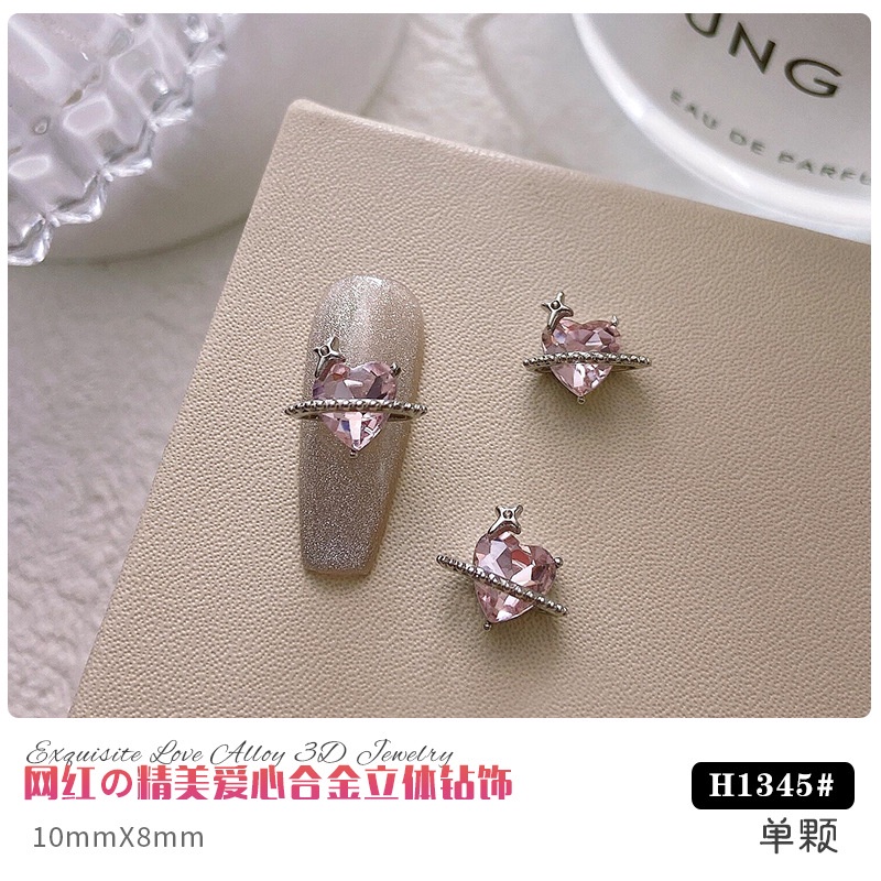 Mới Phụ Kiện Trang Trí Móng Tay Bằng Hợp Kim Hình Quả Đào Pha Lê Phong Cách Phương Tây
