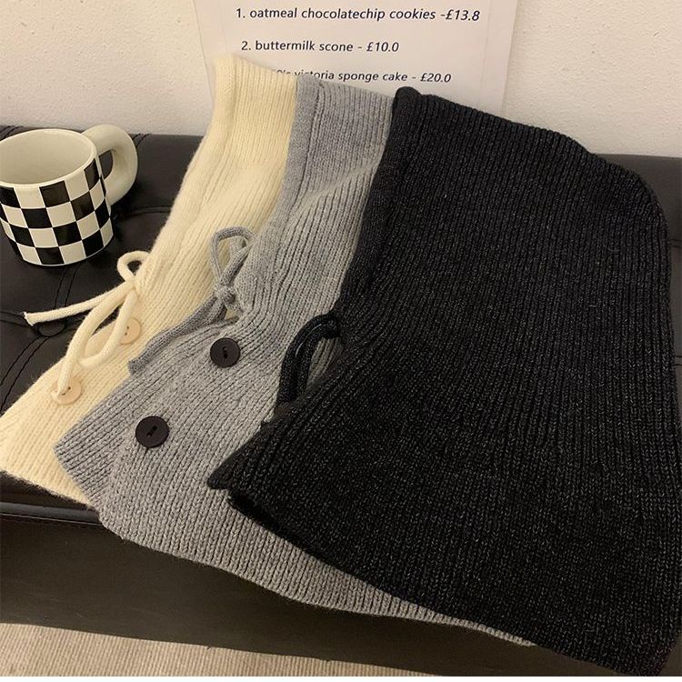 Mũ Len Kèm Khăn Choàng Cổ Giữ Ấm Mùa Đông Thời Trang Cho Nữ