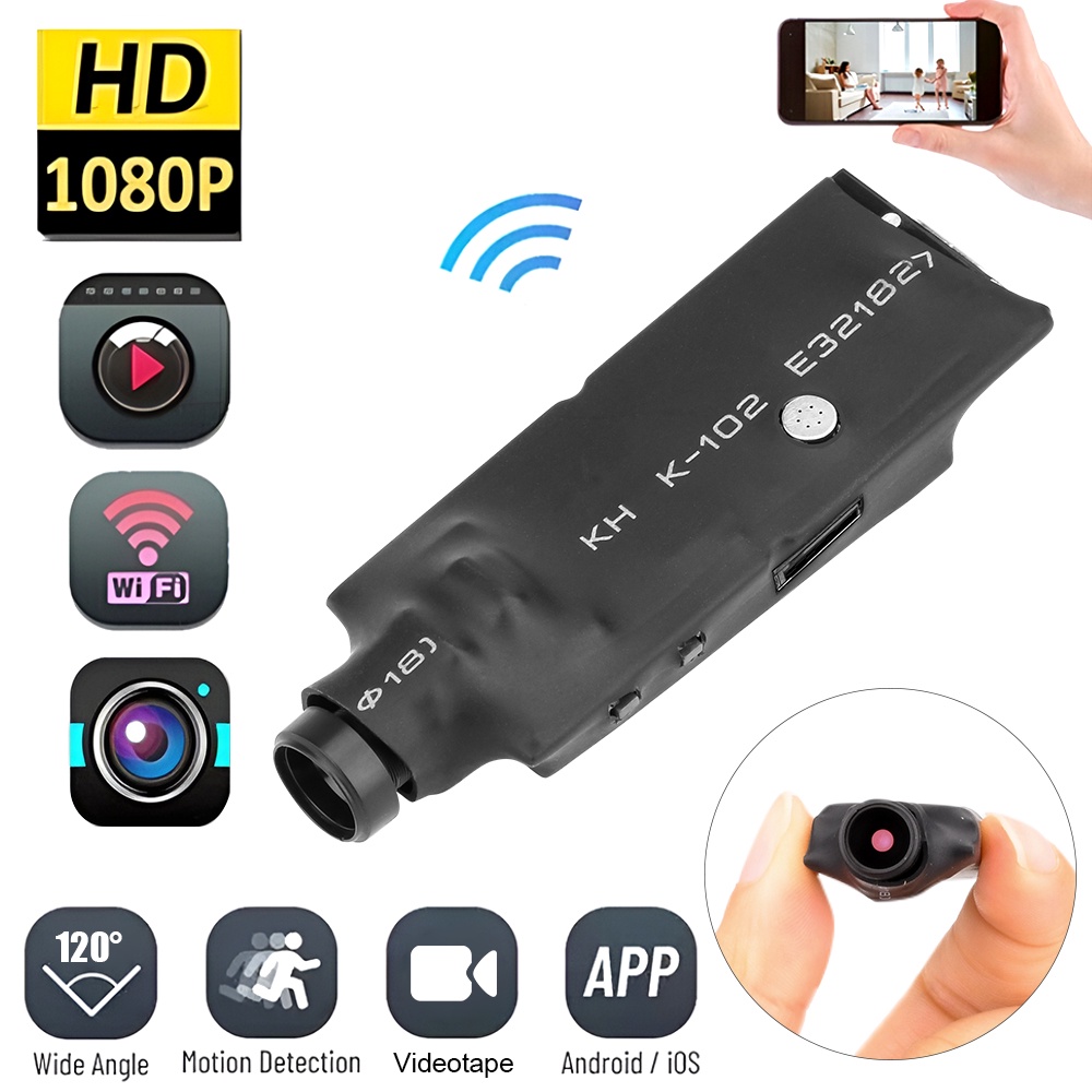 Camera An Ninh mini Không Dây wifi Thông Minh 120° Góc Rộng, Góc Rộng