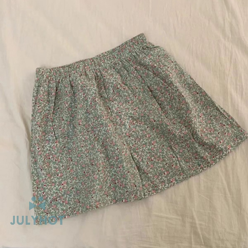 Bộ Đồ Ngủ Pijama Lưng Thun In Họa Tiết Hoa Có Đệm Ngực Thời Trang Mùa Hè Cho Nữ vn