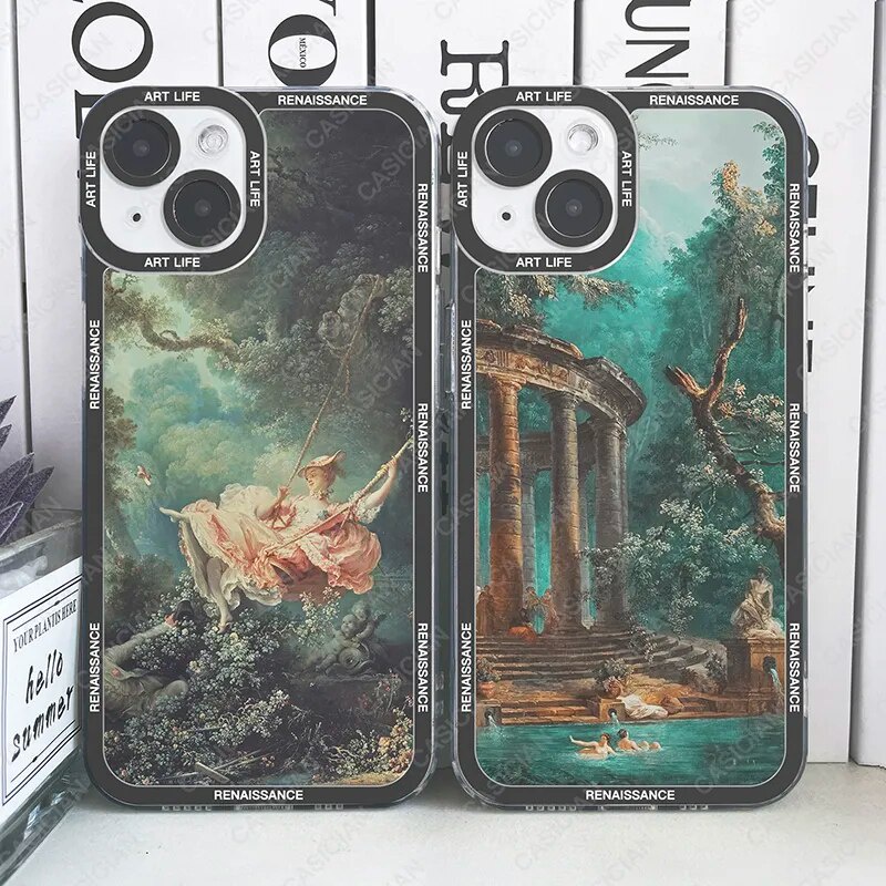 Ốp lưng iphone cạnh vuông Renaissance Baroque Art Thời Phục Hưng 8plus/x/xs/11/12/pro/max/plus/promax