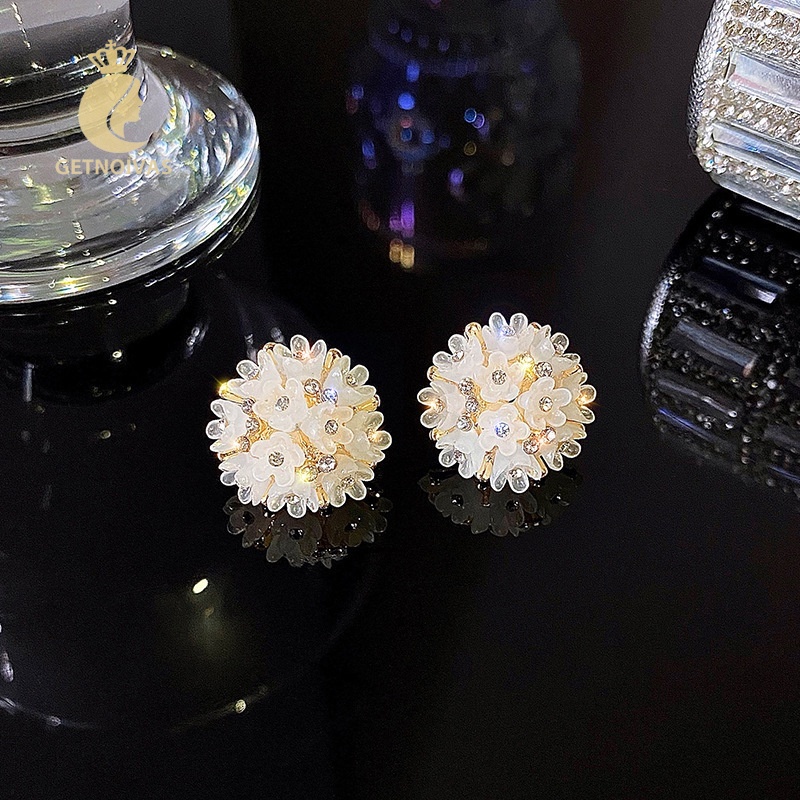 Mới Khuyên Tai Thiết Kế Hình Bông Hoa Phong Cách Nhật Hàn Thanh Lịch