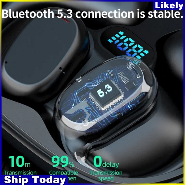 Tai Nghe bass Không Dây lip gt280 Có Hộp Sạc Và Đèn led Hiển Thị