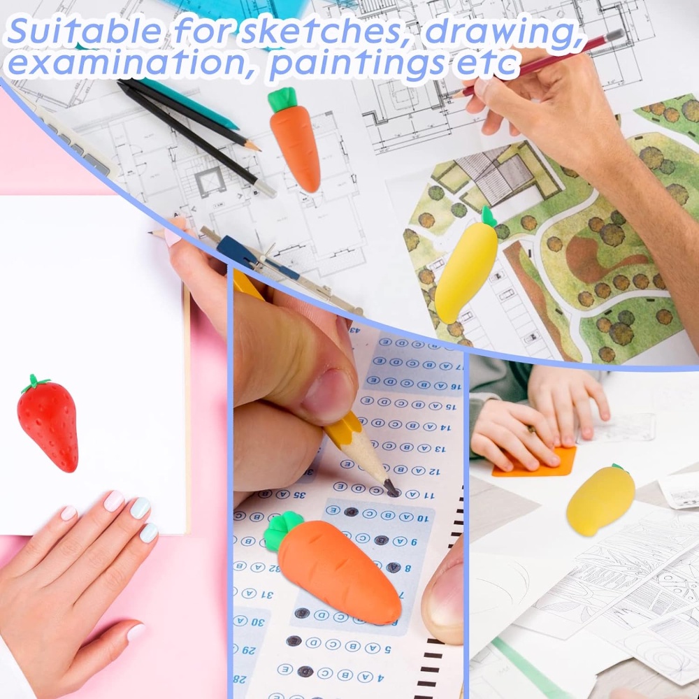 Dễ Thương Gôm Tẩy Hình Củ Cà Rốt / Xoài / Dâu Tây / Trẻ Em / Đồ Dùng Văn Phòng / Trường Học Sáng Tạo