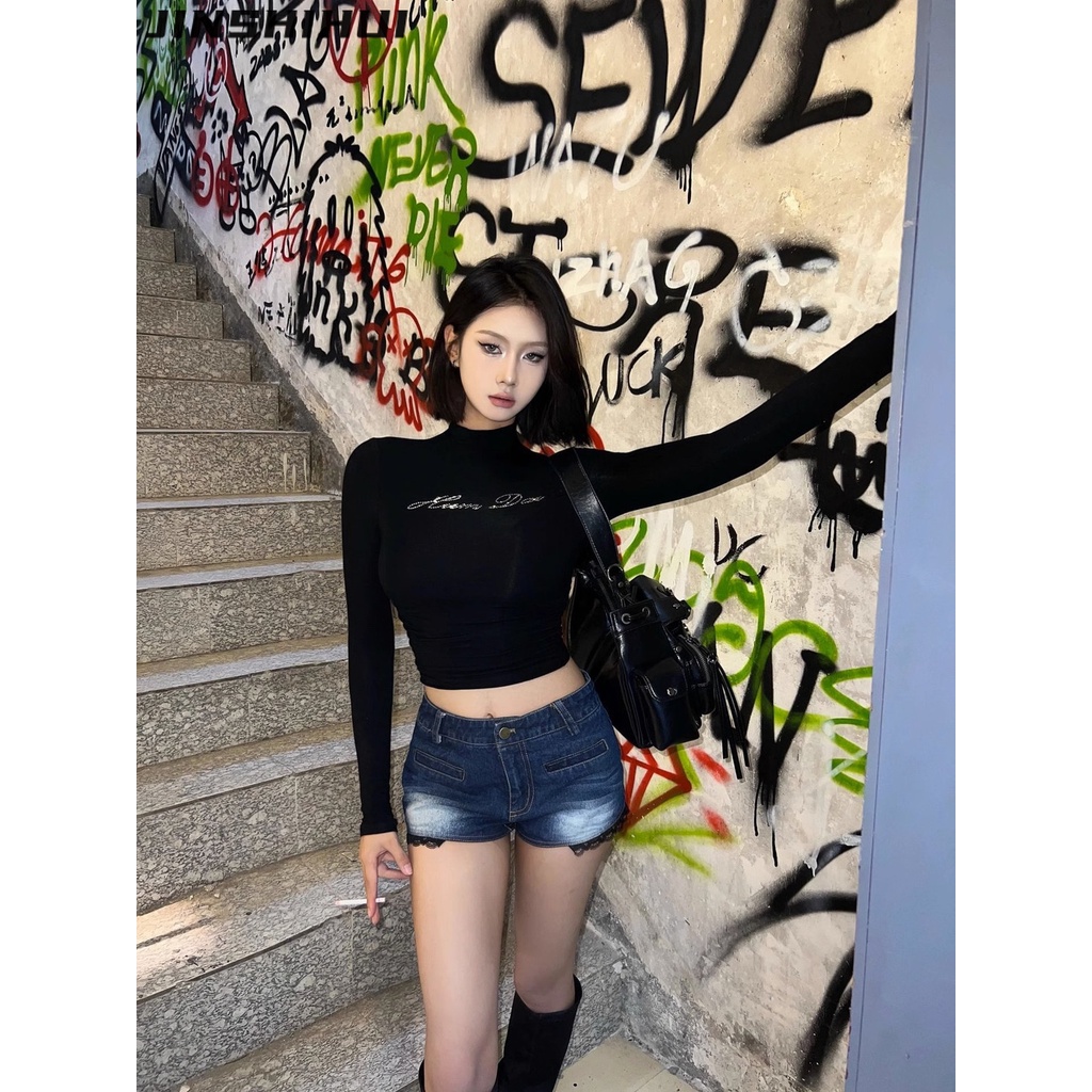 JINSHIHUI áo phông áo thun nữ croptop baby tee Thời trang Comfortable Hàn Phong Stylish WMY23A0V94 43Z231026