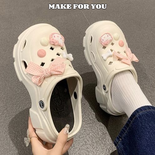 MY dép cross bánh mì dép dép bánh mì nữ Phóng khoáng Đế linh hoạt Hợp thời Cá tính B21H0K9 43Z231026