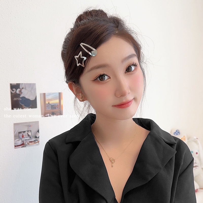 Kẹp Tóc Hình Ngôi Sao Năm Cánh Màu Sáng bb Cho Nữ