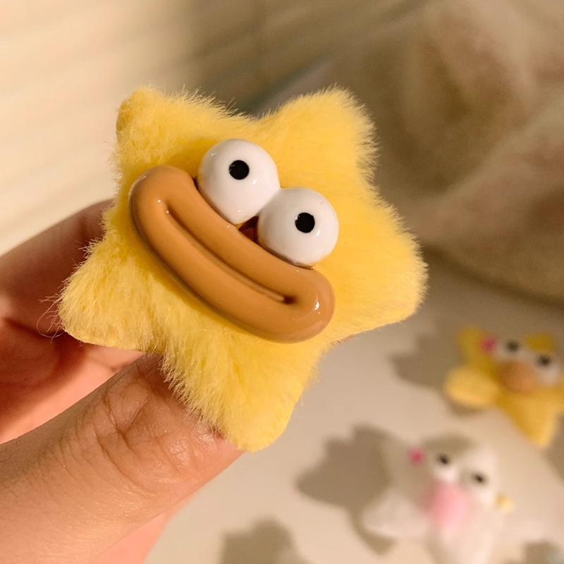 Kẹp Tóc Hình Ngôi Sao Mặt Cười Dễ Thương Vui Nhộn Phong Cách Hàn Quốc