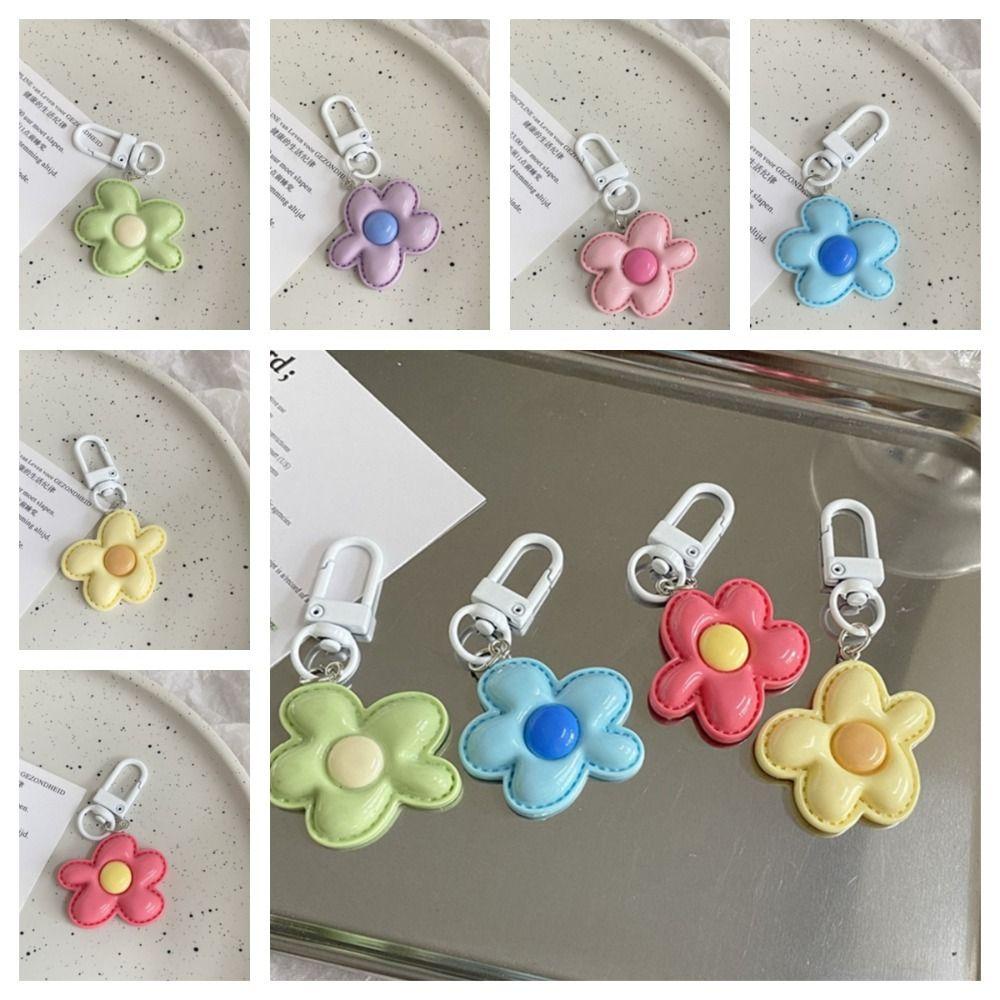 Lanfy Móc Chìa Khóa mini Bằng Nhựa resin Hình Hoa Nở Nhiều Màu Sắc Phong Cách Hàn Quốc Dễ Thương