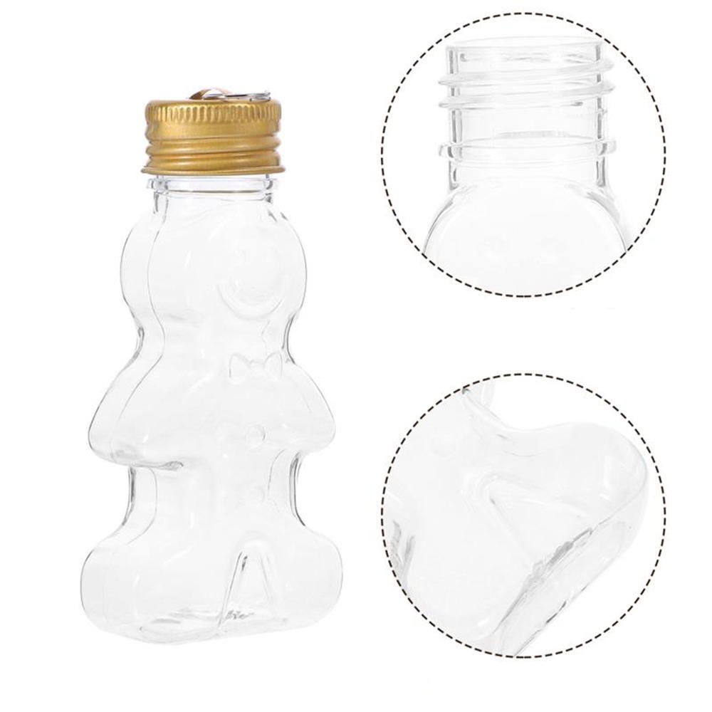 Set 5 Bình Đựng Kẹo Trong Suốt Hình Bánh Mì / Người Đàn Ông Trang Trí Cây Thông Giáng Sinh