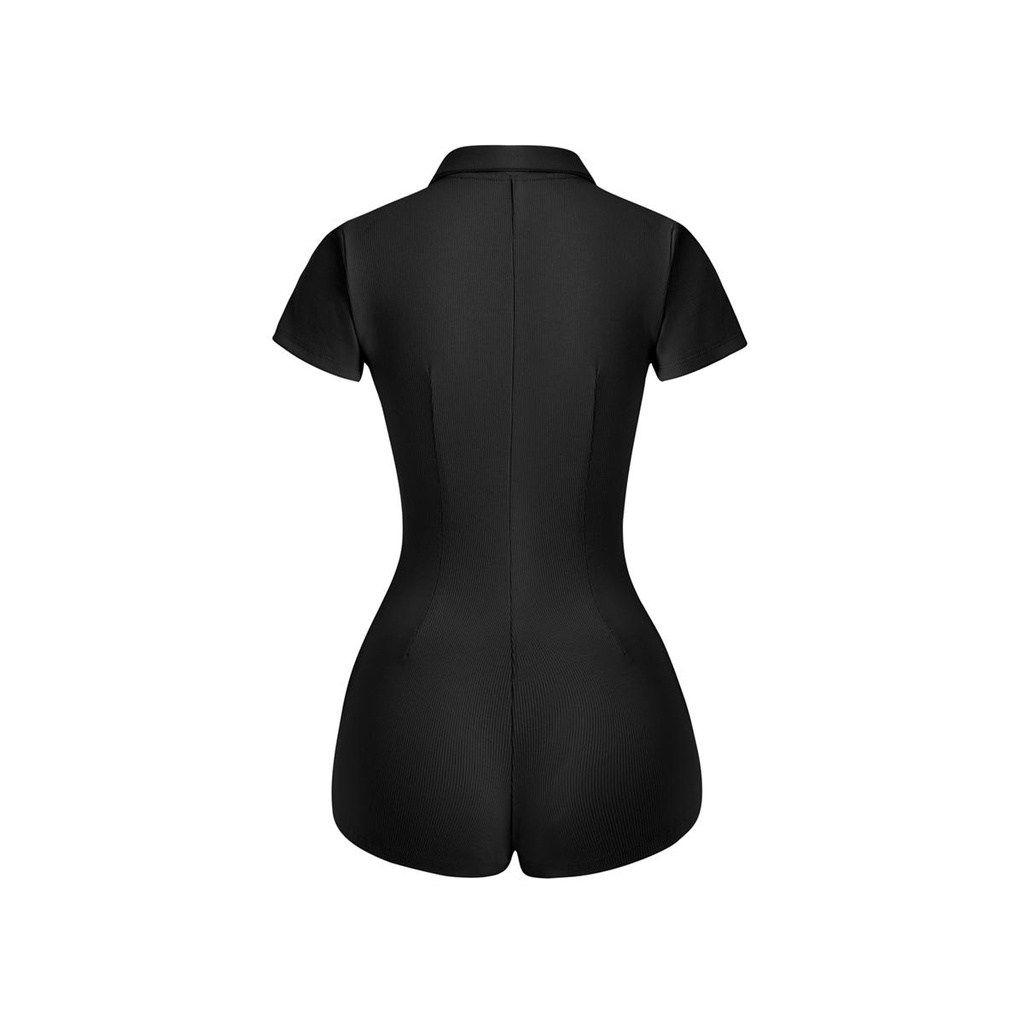 Bestie Buttons Front Playsuit - Jumpsuit thun tay ngắn nút gài trước ngực