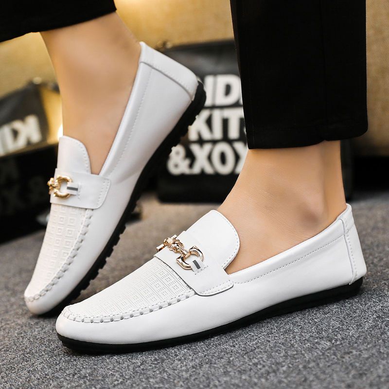 Mới Giày Lười Da Mềm Thoáng Khí Thời Trang Cho Nam