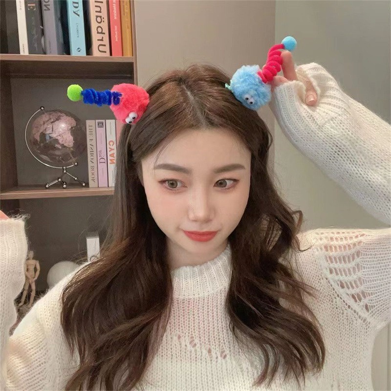 Kẹp Tóc Hình Quái Vật Mắt To Nhồi Bông Dễ Thương Sáng Tạo Vui Nhộn Cho Nữ