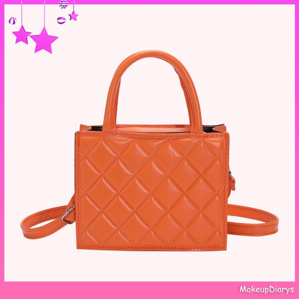 ★ Đồ Trang Điểm Trang Điểm ★ Túi Đeo Chéo Nhỏ Họa Tiết Hình Thoi Thời Trang Cho Nữ