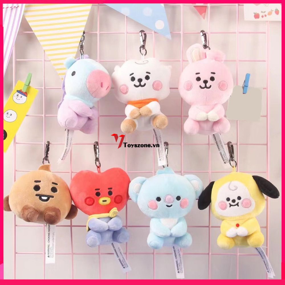 Móc Khóa Hình Thú Nhồi Bông bt21 Dễ Thương