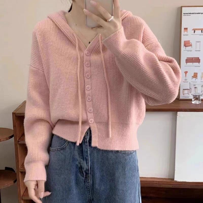 Áo Khoác cardigan Có Mũ Trùm Eo Cao Thời Trang Xuân Thu Phong Cách Mới 2023