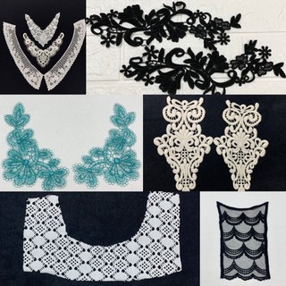 Cổ áo ren, Cổ áo kiểu vintage, cổ áo thêu Ren viền trang trí quần áo, ren chỉ thêu ren viền phụ kiện đồ handmade may vá
