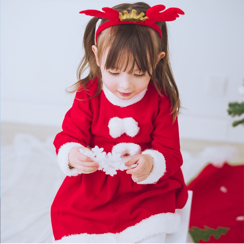 Đầm Ngủ Tay Dài Hóa Trang Ông Già Noel Cho Bé Gái