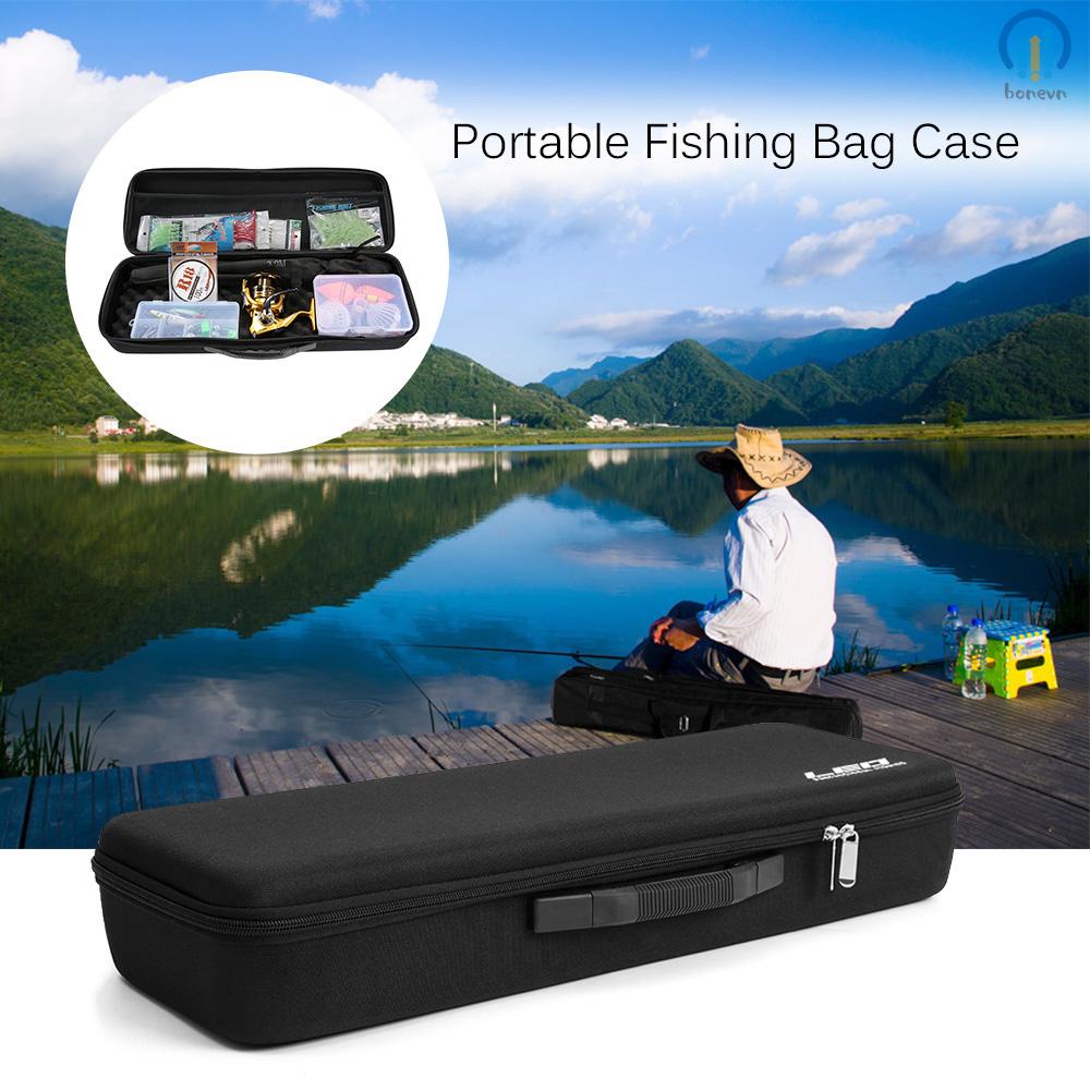 LEO FISHING Pole Pack Portable Fishing Bag Case Shockproof Fishing Rod Reel Carry Bag Case for Tackle Tools Storage and Easy Organization