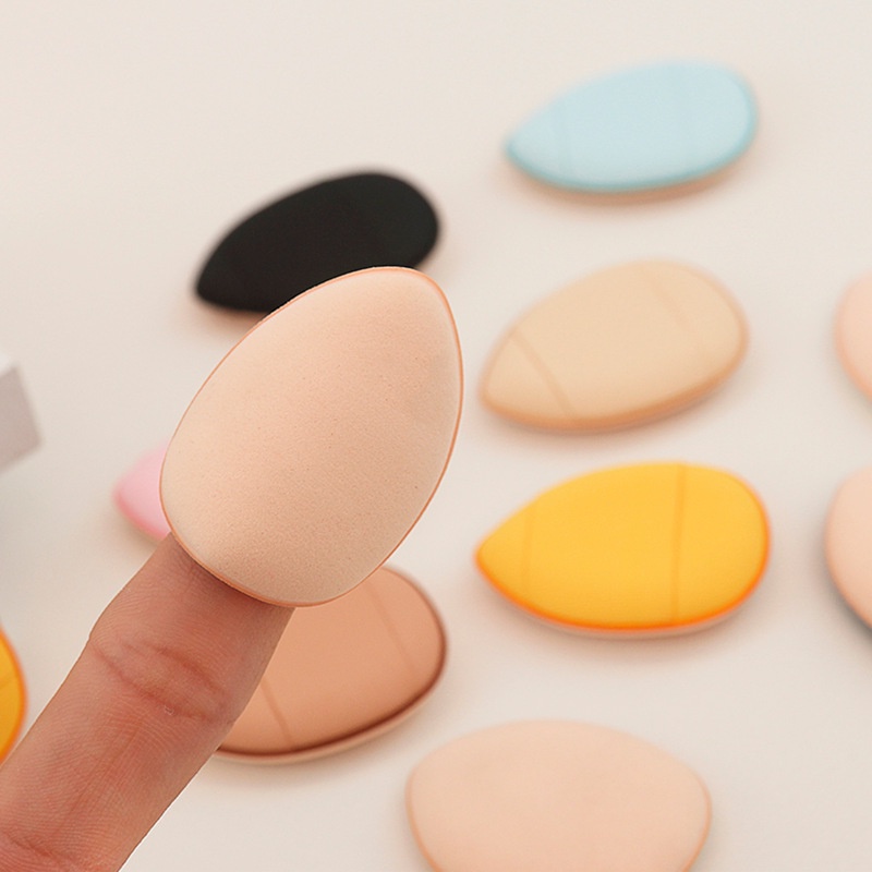 Ngón Tay Cái Đệm mini Hình Giọt Nước Đánh Phấn Trang Điểm Ướt Và Khô