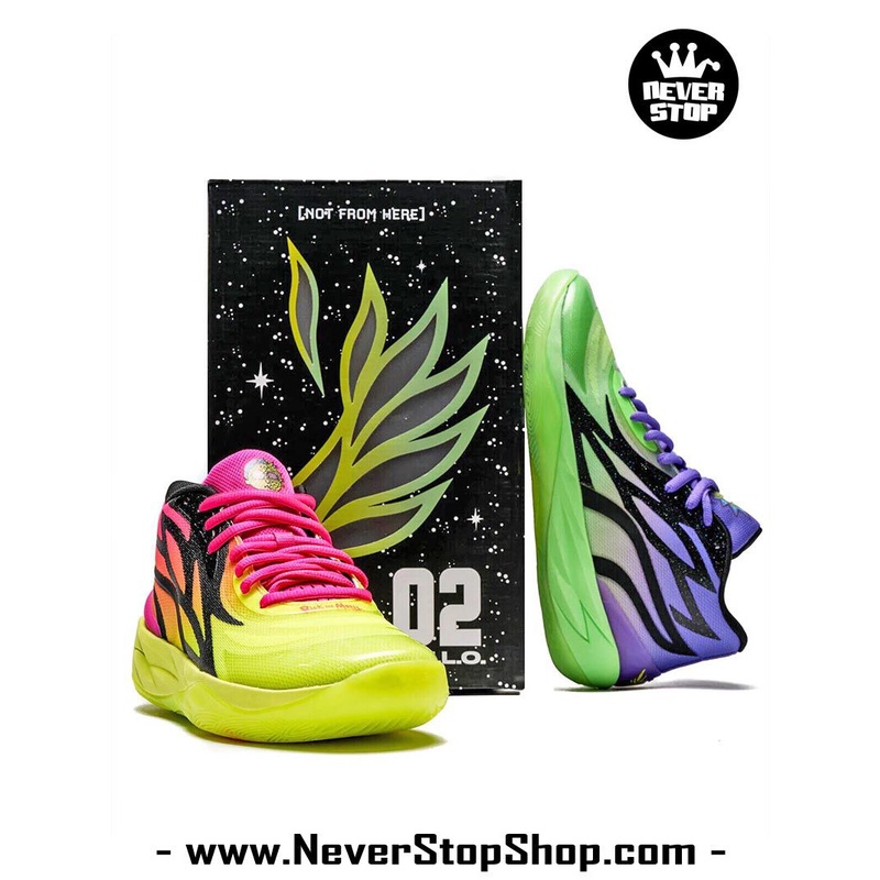 Giày bóng rổ PM MB 02 RICK & MORTY siêu phẩm 2 màu cực đẹp, bản đẹp chi tiết chuẩn nhất FREESHIP+TẶNG VỚ | NeverStopShop