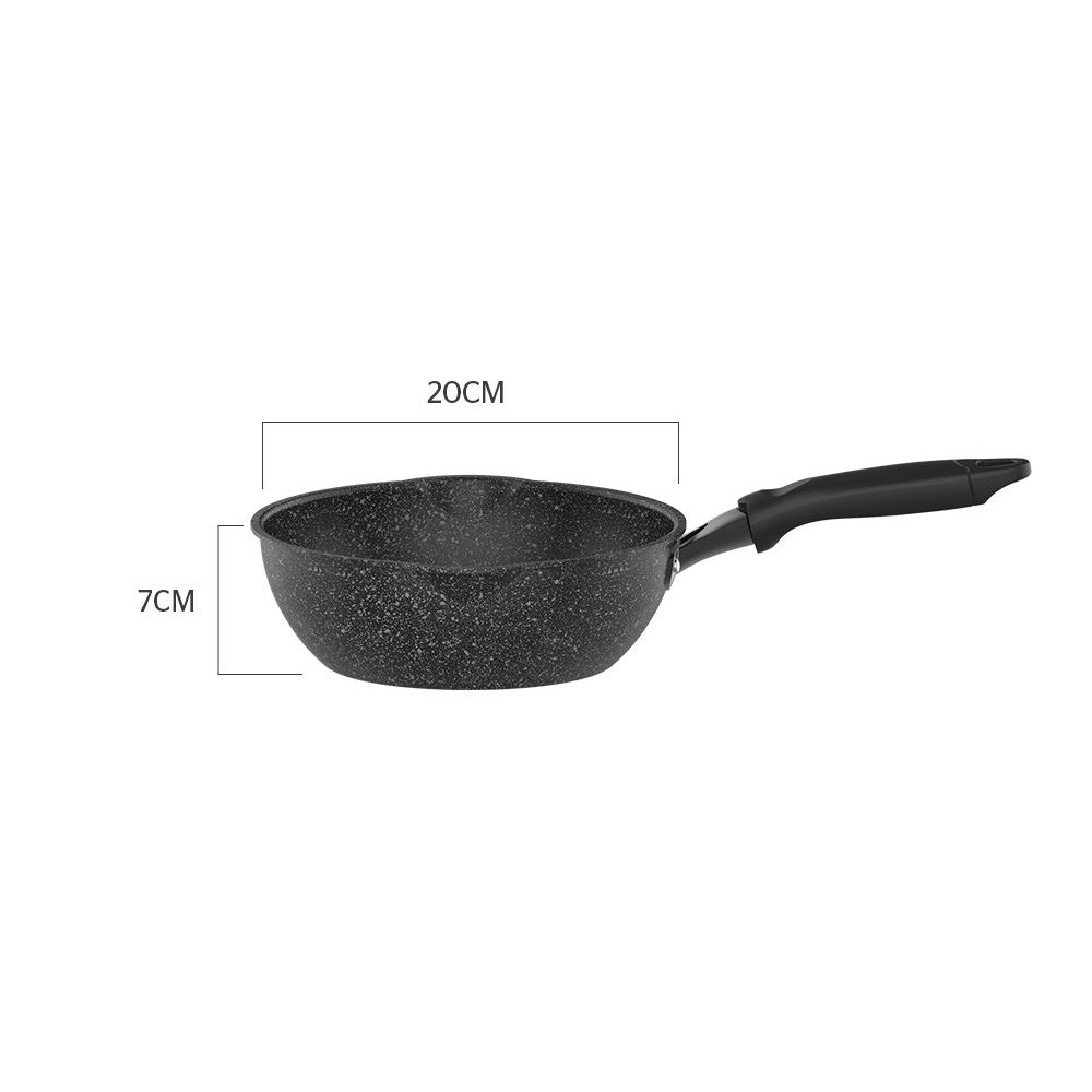 CHẢO MIỆNG RÓT, CHỐNG DÍNH VÂN ĐÁ, ĐÁY TỪ SUNHOUSE SHS20MRD,SHS26MRD,SHS28MRDSHS30MRD