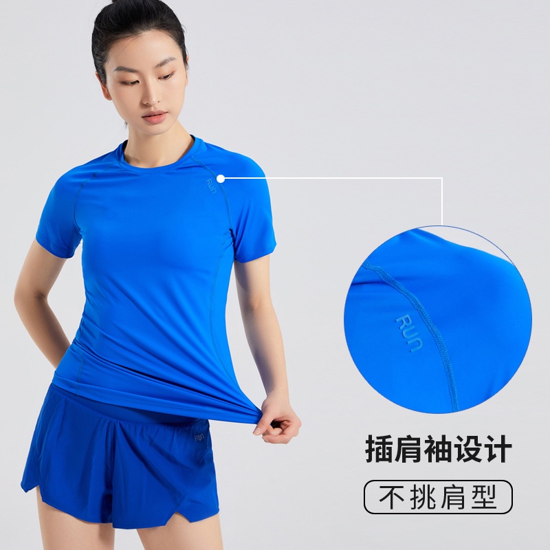 Marathon Áo Thun Thể Thao Tay Ngắn Siêu Nhẹ Thoáng Khí Nhanh Khô Thời Trang Cho Nữ