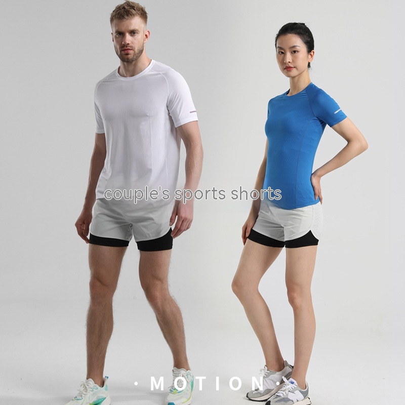 Quần Short Thể Thao Giả Hai Lớp Nhanh Khô Thời Trang Cho Nam Điện Thoại