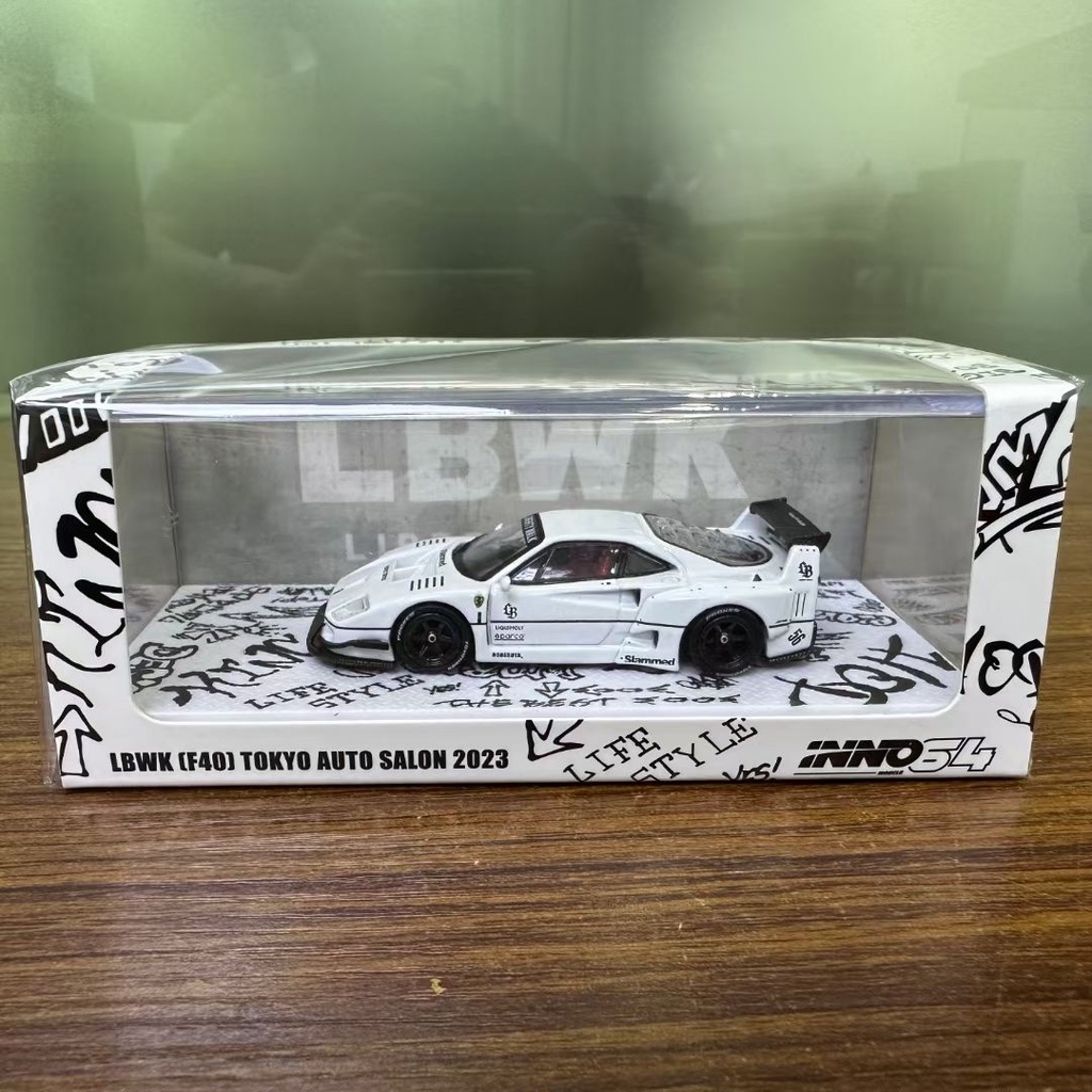Inno 1/64 ferrari f40 tokyo auto salon Tỉ Lệ Mô hình xe hơi Quà sinh nhật Quà tặng Toy Trang trí