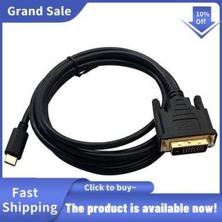 Dây cáp chuyển đổi usb type c sang dvi 24 + 1 adapter 4k 30hz 3 cho macbook pro 2017 / 2016