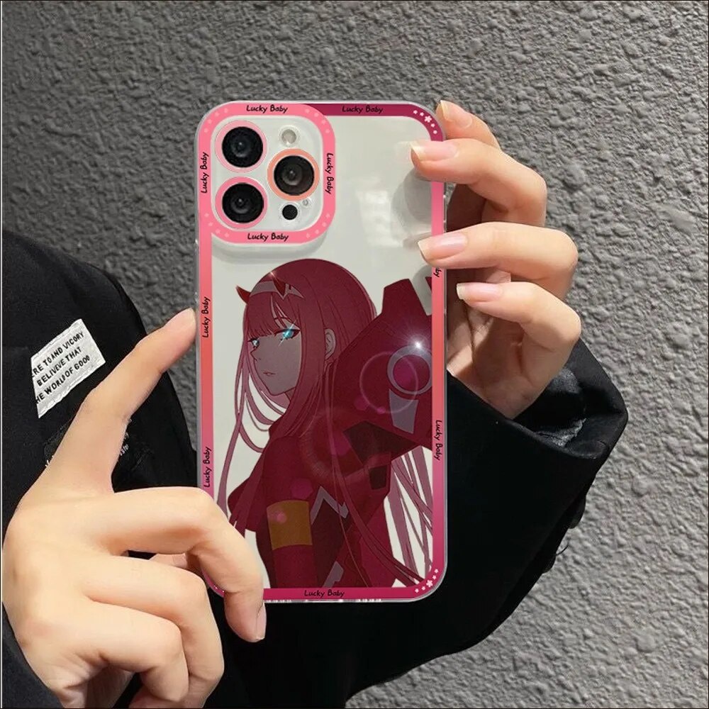 Ốp lưng iPhone Cạnh Vuông Jicase In Hình Zero Two anime manga Darling in the Franxx