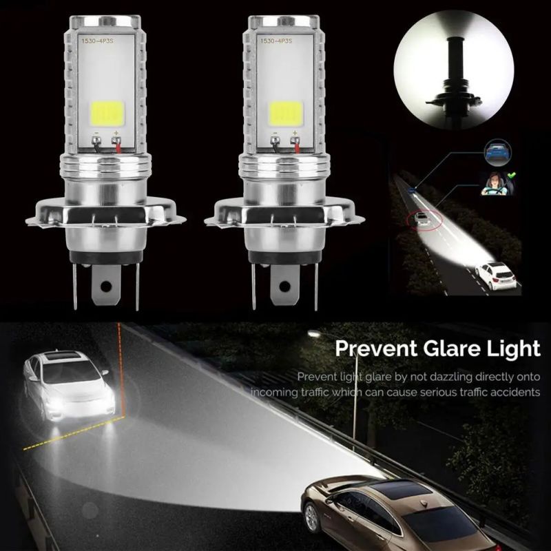 1 Đèn Pha LED P15D H4 H6 12V-30V 6000K Chất Lượng Cao Cho Xe Mô Tô yk
