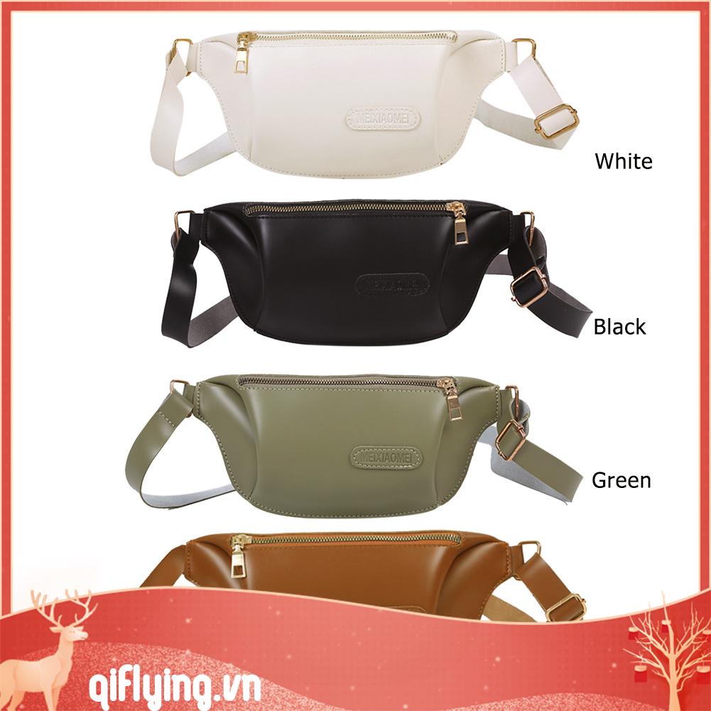 Túi Đeo Hông Nhỏ Bằng Da pu Màu Trơn Thời Trang Thường Ngày Cho Nữ