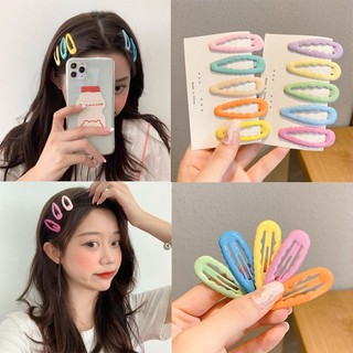  Set 5 Kẹp Tóc Hình Giọt Nước Màu Sắc Kẹo Ngọt Phong Cách Hàn Quốc 