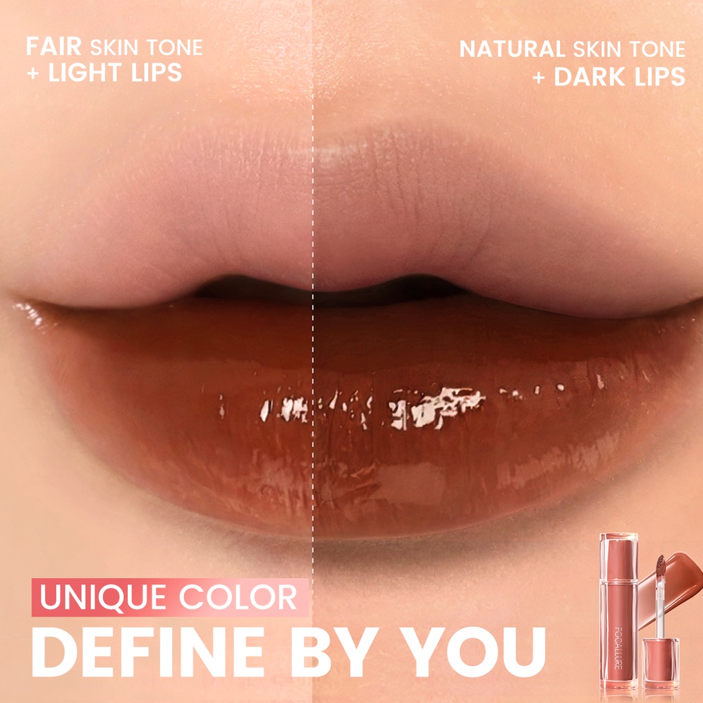 Focallure Son Bóng Dạng Lỏng Màu Sắc Giàu Sắc Tố Không Dính Ly Cốc Giữ Ẩm Tốt Không Phai Màu