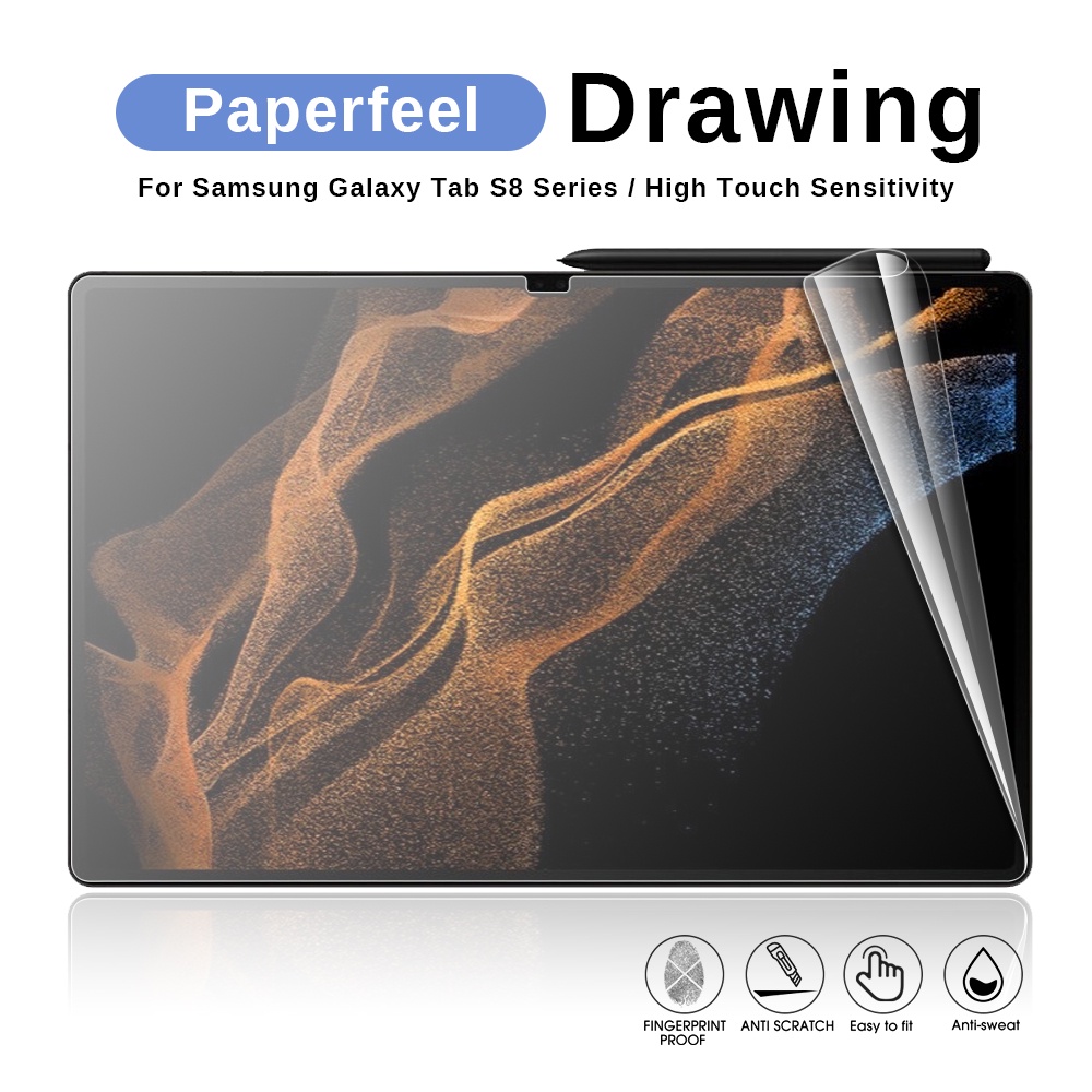 Paper Like Matte Frosted Film For Samsung Galaxy Tab A9 S9 FE 10.9" S8 Ultra 14.6" S7 Plus 12.4inch 8.7" PET Painting Write Protective Film Screen Protectors Film